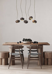 Wooden Petal Kitchen Island Pendant Light