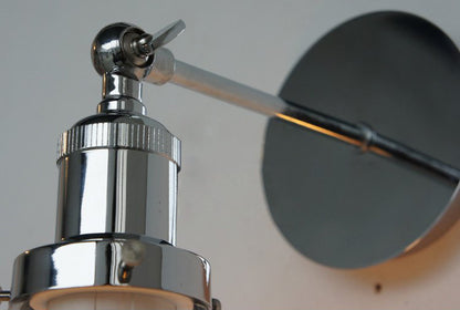 Chrome Wall Light With Glass Cone Shade