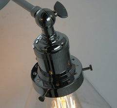 Chrome Wall Light With Glass Cone Shade