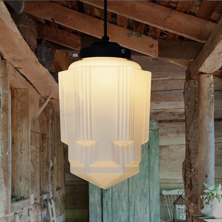 Large milk deals glass pendant light