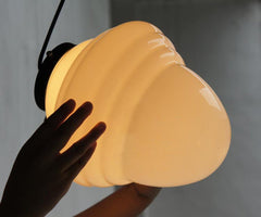 Art Deco Milk Glass Pendant Light