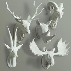 Animal Bust Deer Rhino Bust Buck Antelope