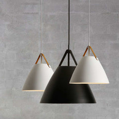 Leather Strap Suspension Minimalist Pendant  Light