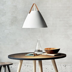 Leather Strap Suspension Minimalist Pendant  Light