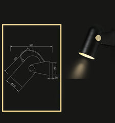 Black Spotlight Minimalist Wall Light