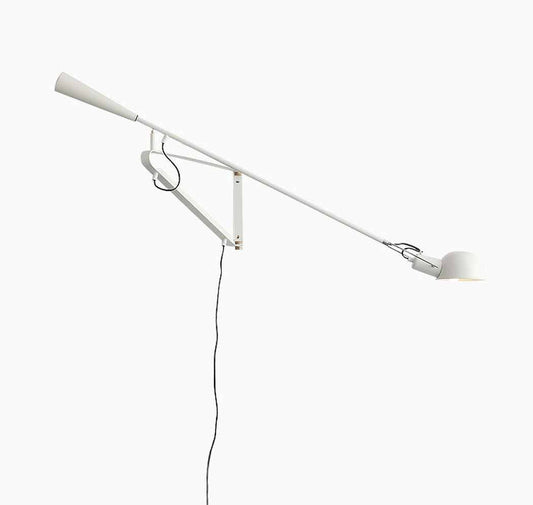 Crescendo Swinging Arm Overhead Wall Light - in White