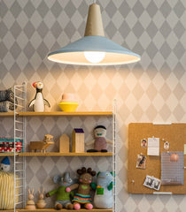 Minimalist Scandinavian Wooden Pendant Light. Modern Minimalist