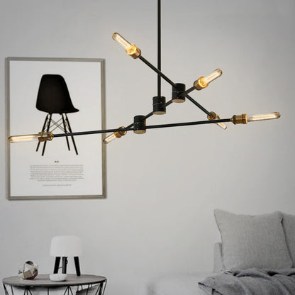 Circa Black Industrial Pendant Light With Brass Fitting