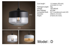 Toledo Minimalist Contemporary Pendant Light model D