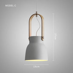 Skandi Minimalist Line Wooden Pendant Light