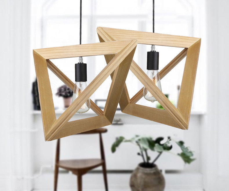 Wooden triangle pendant light - Tudo&Co – Tudo And Co