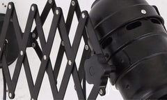 Classic Hollywood spotlight ceiling light retractable arms details