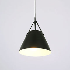 Leather Strap Suspension Minimalist Pendant  Light