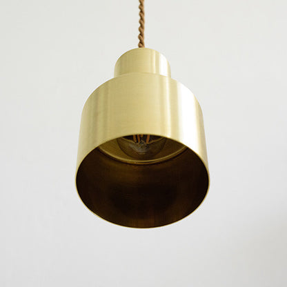 brushed brass pendant Light underneath