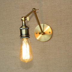 Long Arm Brass Industrial Wall Light