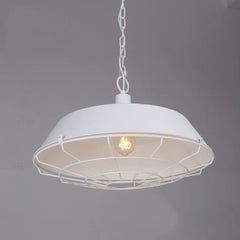 Vintage Industrial Pendant Light With Cage Covering