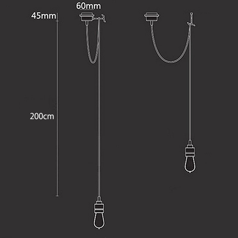 Hooked Industrial Brass Single Bare Edison Bulb Pendant Light