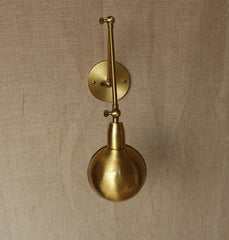 Brass Single Head Shade Industrial Wall Light