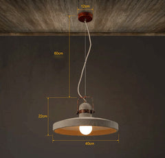 Vardo Concrete Cement Rustic Pendant Light measurements
