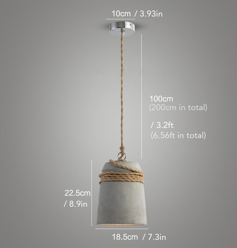 Rope wrapped deals pendant light