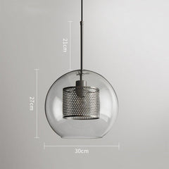 Chiswick Glass Shade Brass Fitting Pendant Light