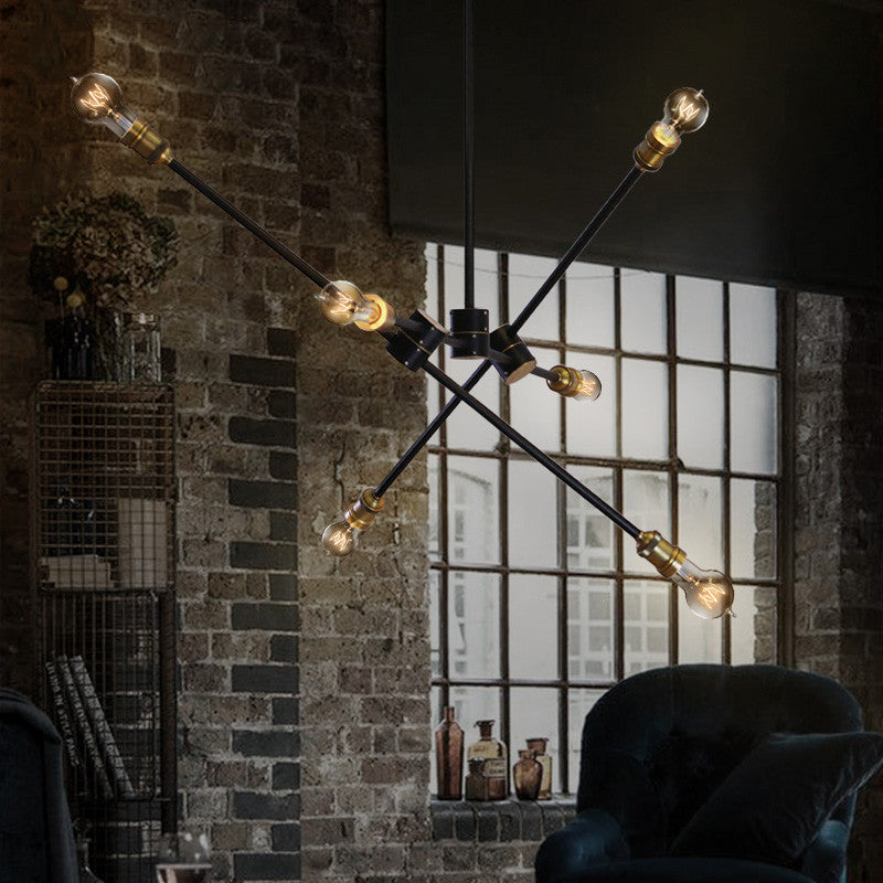 Circa Black Industrial Pendant Light With Brass Fitting