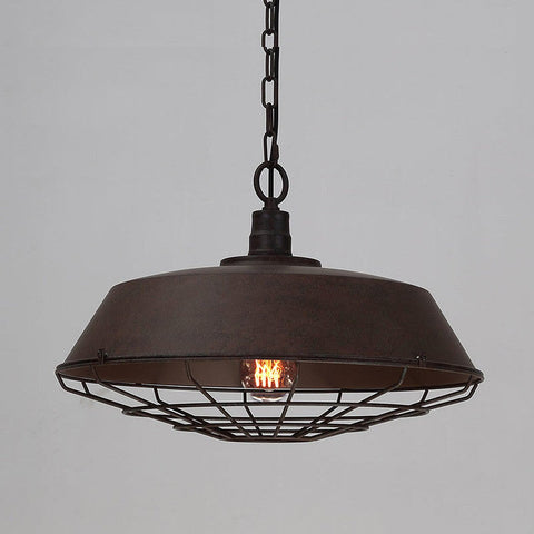 Industrial Pendant Light Cage - Rustic