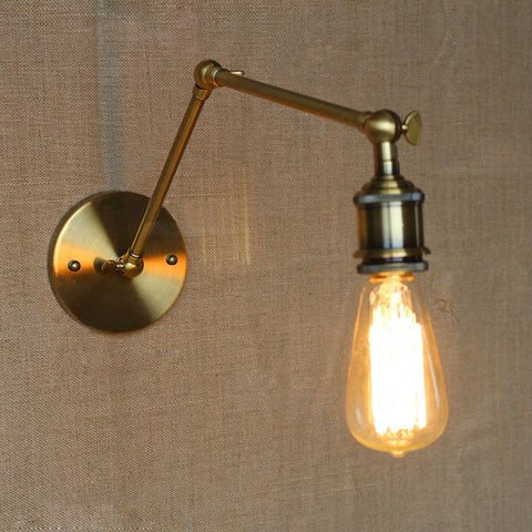 Long Arm Brass Industrial Wall Light