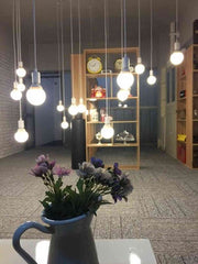 10 Light Cable ceiling pendant lamp in white