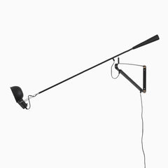 Crescendo Minimalist Line Long Arm Wall Light with wall plug