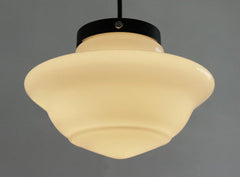Art Deco Milk Glass Pendant Light