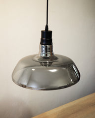 Tinted Glass Shade Industrial Pendant Light