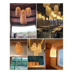 Kandang Rattan Wicker Bamboo Cage Pendant Light