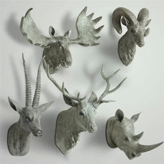 Animal Bust Deer Rhino Bust Buck Antelope
