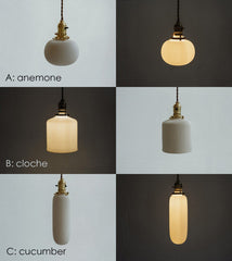art deco ceramic pendant light trio model on off