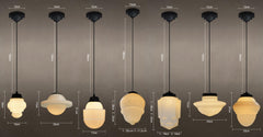 Art Deco Milk Glass Pendant Light