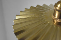Brushed Brass Fluted Pendant Light