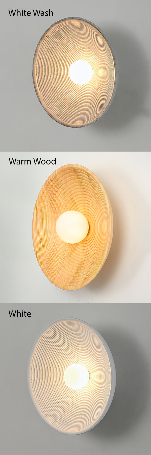 Longleaf Wooden Plate Simple and Elegant Wall Light