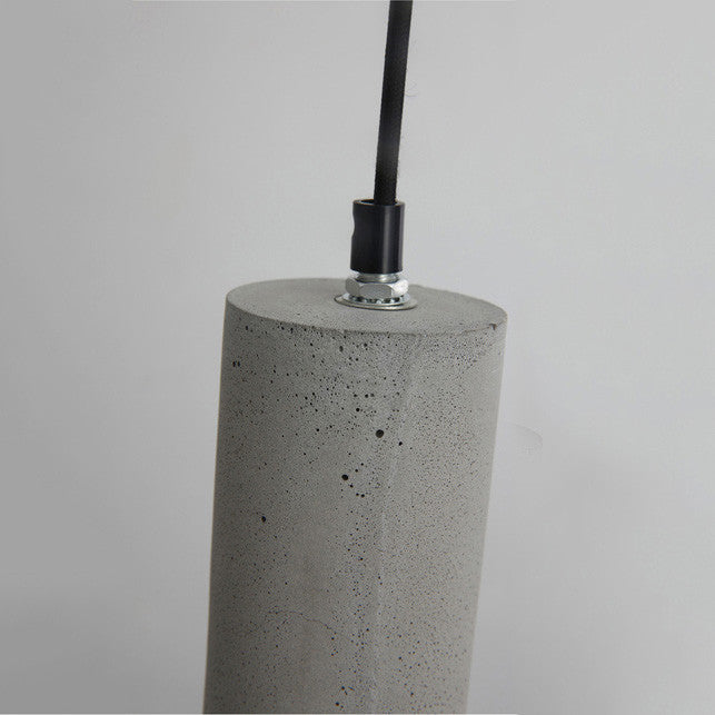 Long Concrete Pipe Minimalist Line Pendant Light