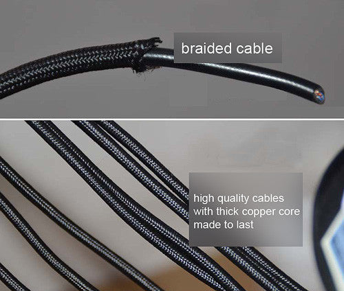 Braided lighting cable