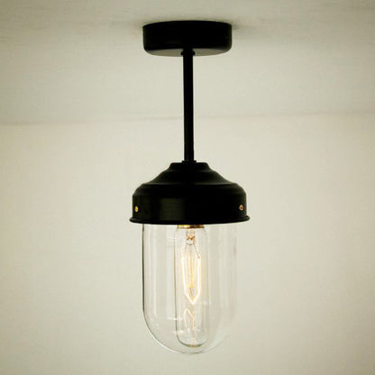 Glass Dome Retro Vintage Style Ceiling Light.