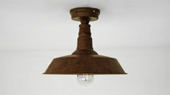 rustic vintage industrial ceiling light with edison bulb