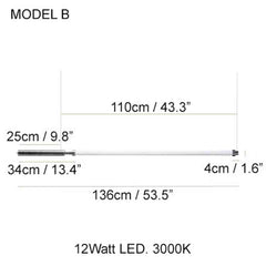 Solo Minimalist Strip Line Pendant Light