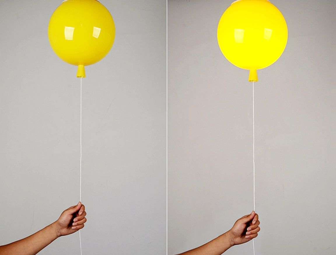Balloon Light For Children's Room - yellow on off