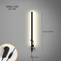 Sasaki Minimalist Line LED Wall Light With Wall Plug