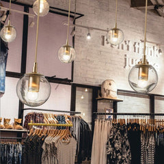 Ritz single pendant light clothing store
