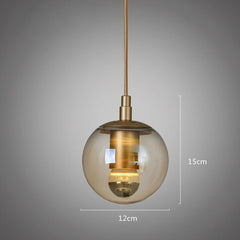 Ritz single pendant light tinted glass