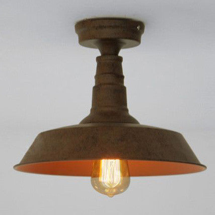 rustic vintage industrial ceiling light with edison bulb