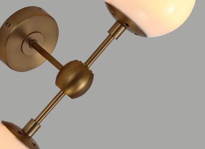 Brushed brass frost bulb wall light sconce - details