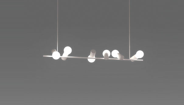 Hanging Doves Suspension Chandelier / Ceiling Light by Designer Zhi Li Liu